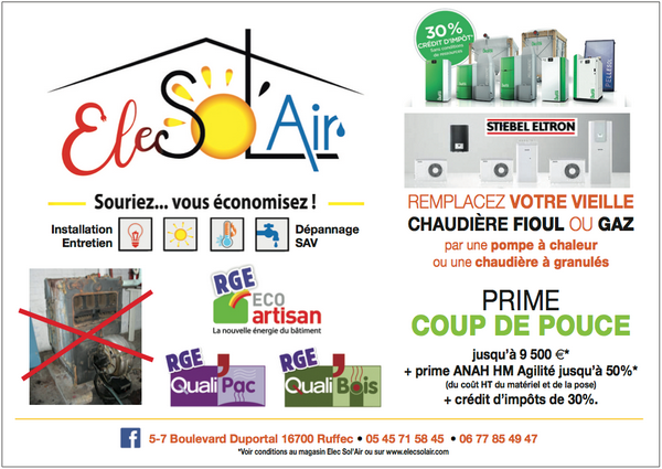 Illustration du site Elec Sol'Air, électricien à Ruffec