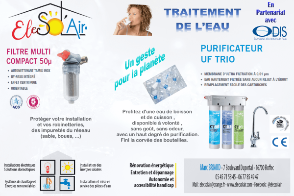 Réalisation d'un plombier à Ruffec, Elec Sol'Air