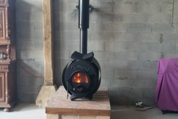 Réalisation d'un chauffage à granulés à Ruffec, Elec Sol'Air